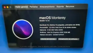 Portátil Apple MacBook Pro Gris/Plateado