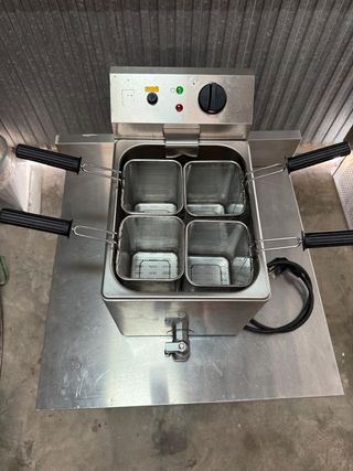 Freidora Eléctrica Profesional 4 Cubetas