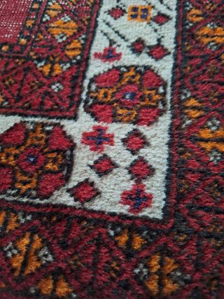 Tappeto vintage lana rosso