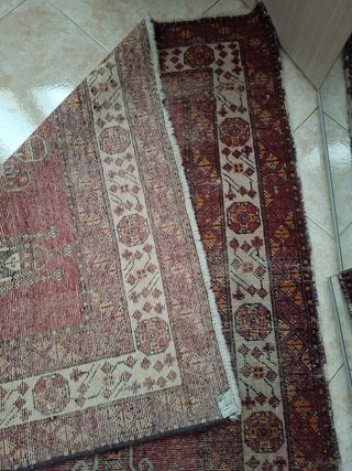 Tappeto vintage lana rosso