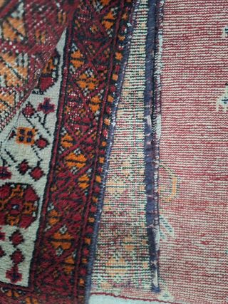 Tappeto vintage lana rosso