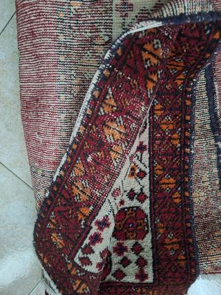 Tappeto vintage lana rosso