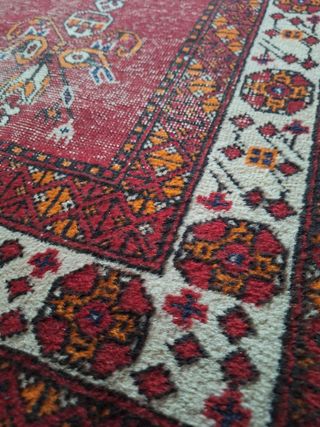 Tappeto vintage lana rosso