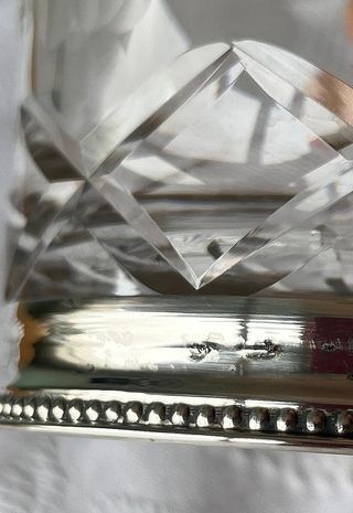 Juego vintage 6 vasos + cubitera + jarra – Cristal