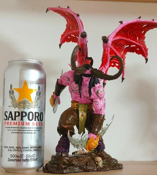 Fan Art Illidan WoW 3D Dipinta Mano