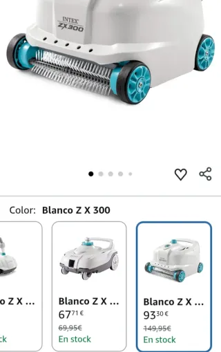 Limpiafondos piscina Intex ZX300