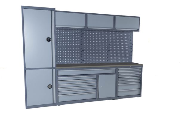 Muebles Taller y Garaje con mesa inoxidable