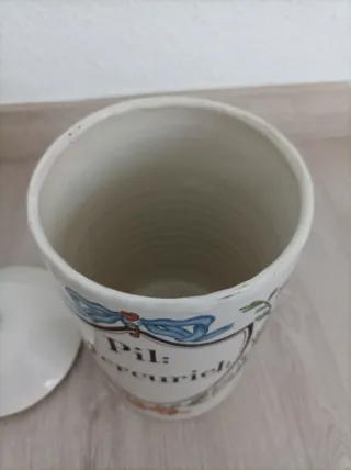 Tarro antiguo cerámica esmaltada