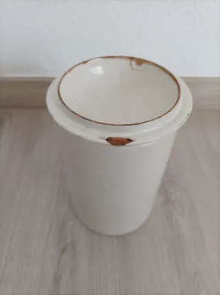 Tarro antiguo cerámica esmaltada