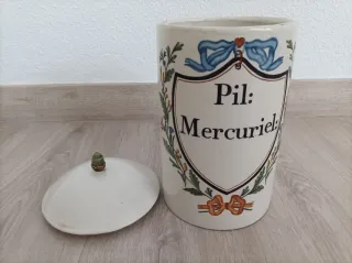 Tarro antiguo cerámica esmaltada