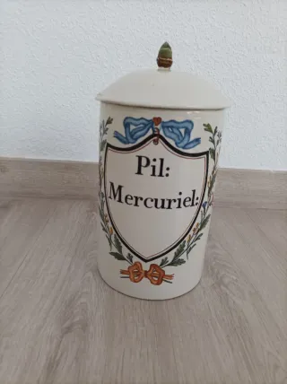 Tarro antiguo cerámica esmaltada