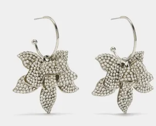 Pendientes aro maxi flores circonitas Parfois