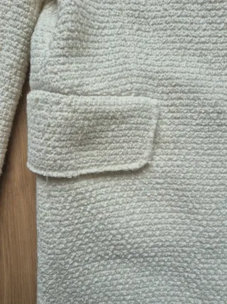 Abrigo entretiempo Zara Texturizado Beige