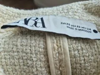 Abrigo entretiempo Zara Texturizado Beige