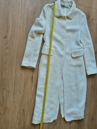 Abrigo entretiempo Zara Texturizado Beige