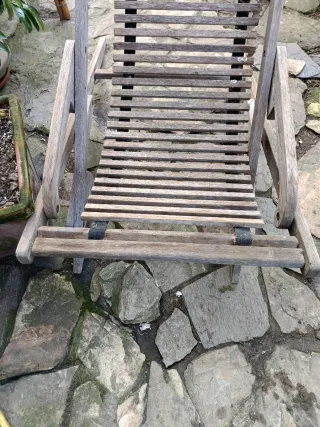 Tumbona plegable de madera