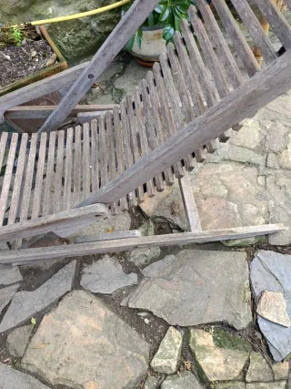 Tumbona plegable de madera