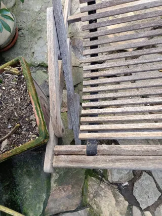 Tumbona plegable de madera