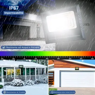 Faro Led 800w Pannello Solare Luci Solari Giardino