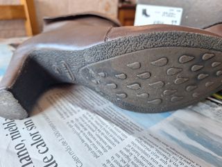 Botines piel marrón tacón alto