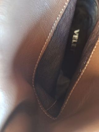 Botines piel marrón tacón alto