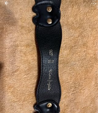 Cinturón Piel Terciopelo Adornos Dorados