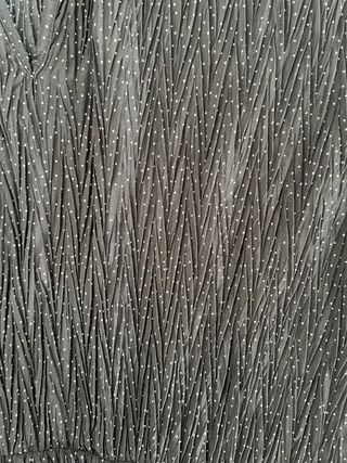 Vestido Zara plisado negro con puntitos blancos