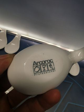 24 piezas de porcelana soporte para cucharas/Vajilla/cuencos o platos pequeños- arcoroc