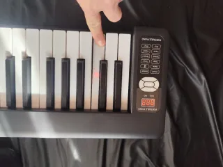Piano Elettrico Pieghevole con Tasti Illuminati