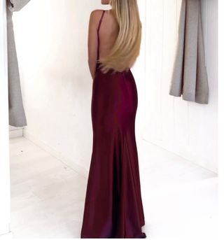 Vestido fiesta burdeos