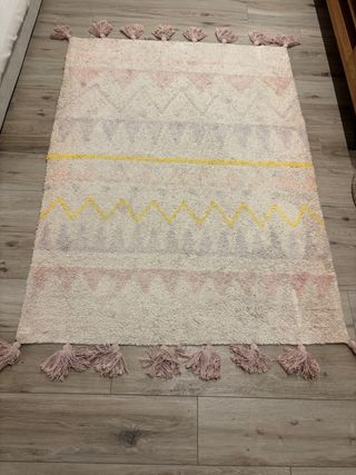 Alfombra Lorena Canals Algodón Rosa y Amarillo