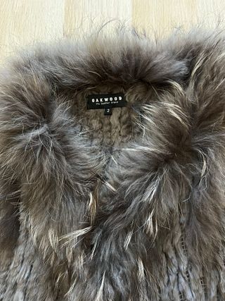 Chaleco Oakwood pelo gris talla M