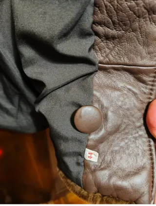 Chaquetón años 80 de pelo marrón