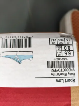 Vans azul bebé talla 38