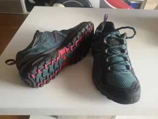 Zapatillas trekking mujer verde/negro