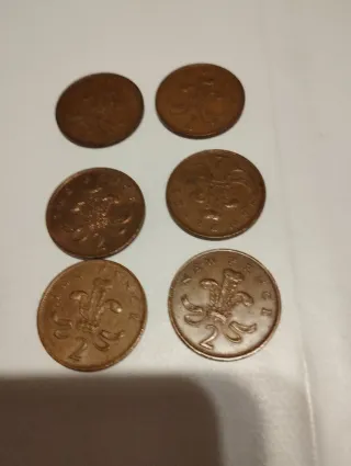 6 Monedas 2 New Pence (1971-1990)
