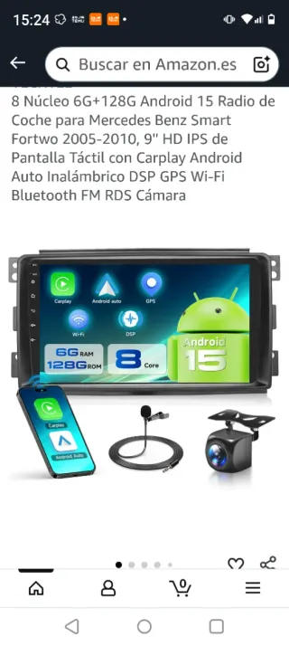 Pantalla Mercedes Smart 9.6 128GB