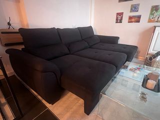 Sofá Chaise Longue Negro