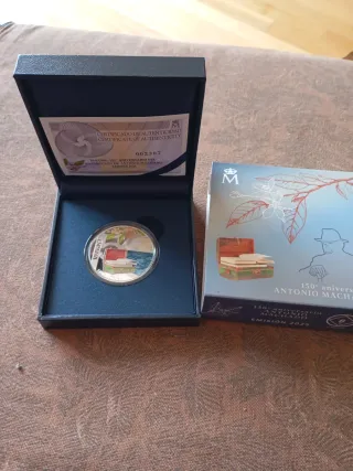 Moneda 10€ Antonio Machado 150 Aniversario