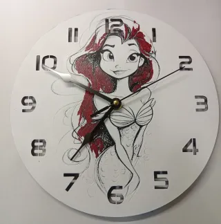 Orologio da parete Ariel Disney 24cm PLA