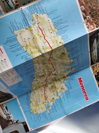 2 Mapas y folletos de Baleares (Ibiza, formentera y Menorca), años 60 y 70