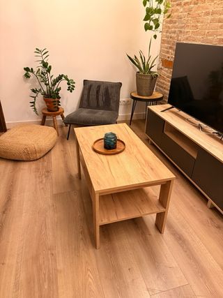 Mesa auxiliar madera moderna 90x50 cm