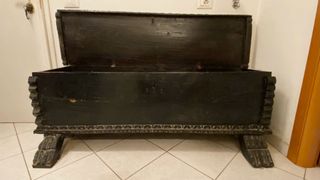 Cassapanca legno massello fine '800/primi '900