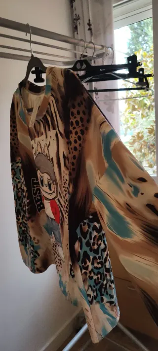 Camiseta manga larga estampado