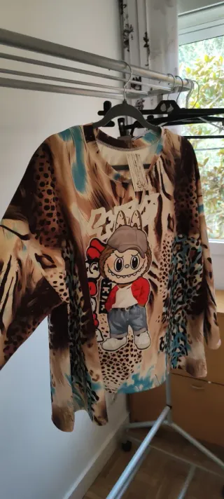 Camiseta manga larga estampado