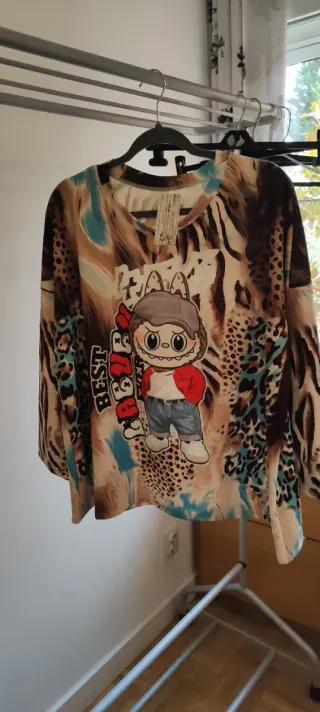 Camiseta manga larga estampado