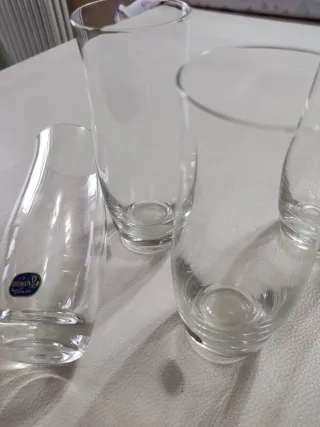 4 Bicchieri Cristallo Bohemia Lunghi