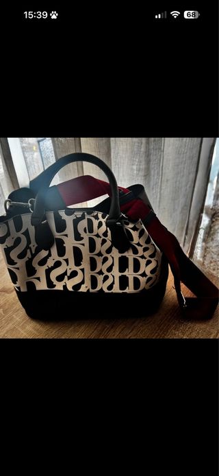 Bolso bandolera Desigual blanco y negro