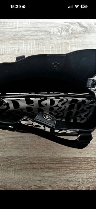 Bolso bandolera Desigual blanco y negro