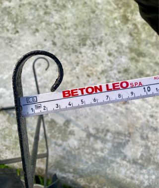 Portavaso artigianale in ferro battuto cm 50